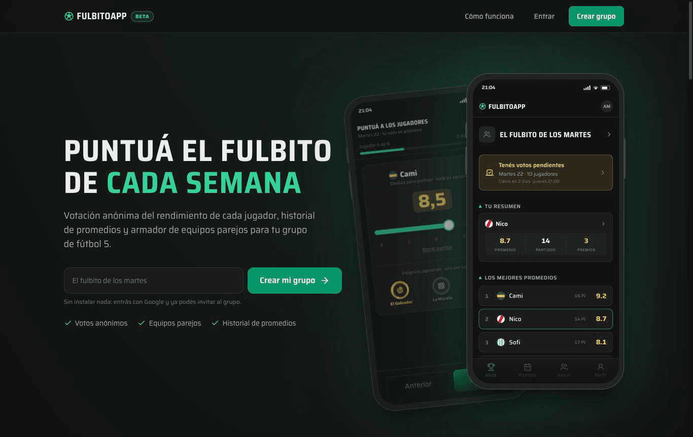 FulbitoApp preview